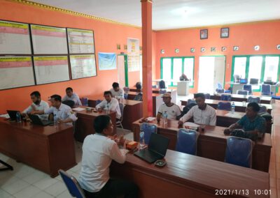 Pemdes Gunungtanjung Adakan Rapat Koordinasi Pedana di Awal Tahun 2021.
