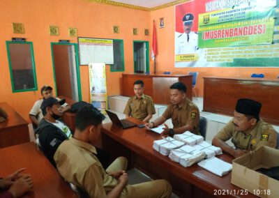 Pemdes Gunungtanjung Laksanakan Sosialisasi dan Pembagian SPPT PBB P2 Tahun 2021.