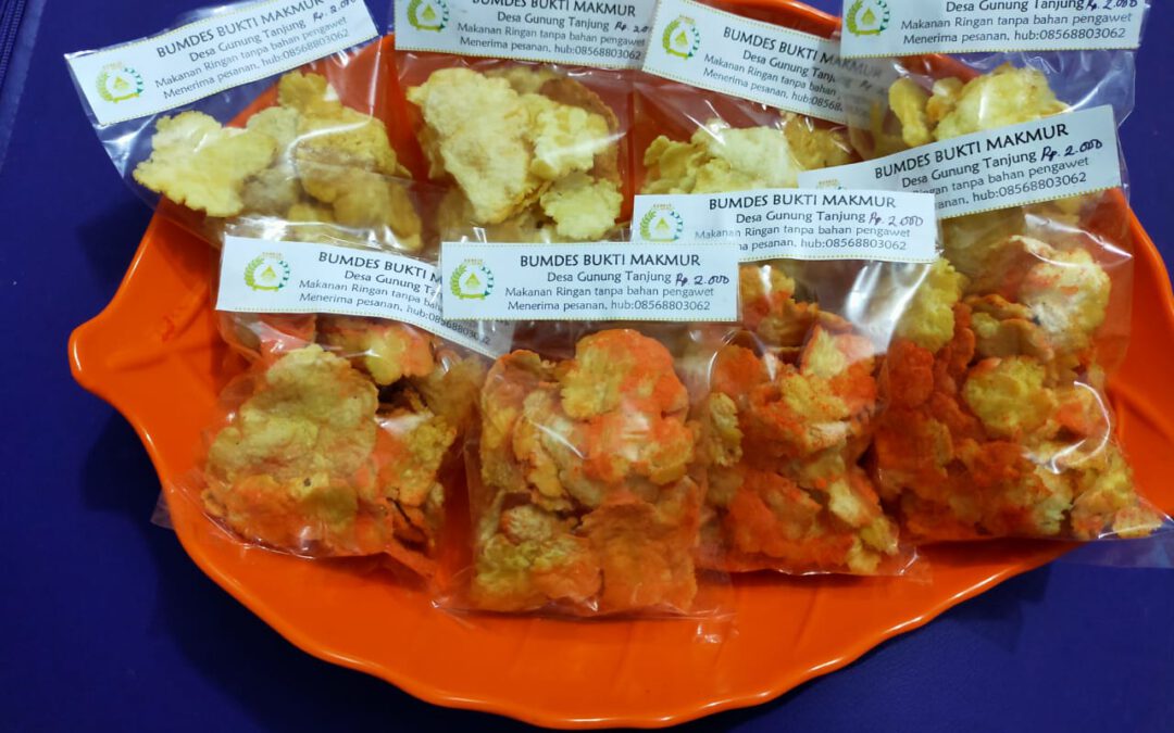 Emping Melinje Jadi Produk Unggulan BUMDes Bukti Makmur.